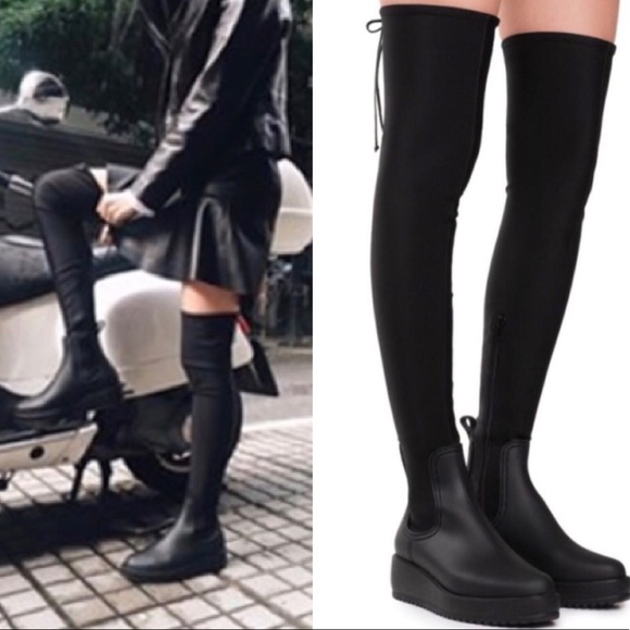over the knee rain boots